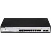 D-Link DGS-1210-10 10-portový gigabitový inteligentný prepínač, 8x gigabitový RJ45, 2x SFP