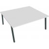 Pracovný stôl UNI A, 180x75,5x160 cm, biela/čierna