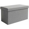 Ruhhy 26131 Taburet s úložným prostorem 76 × 38 × 38 cm, šedý