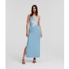 Karl Lagerfeld Karl Charm Satin Dress modrá