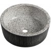 SAPHO - PRIORI keramické umývadlo na dosku, priemer 41cm, granit PI035