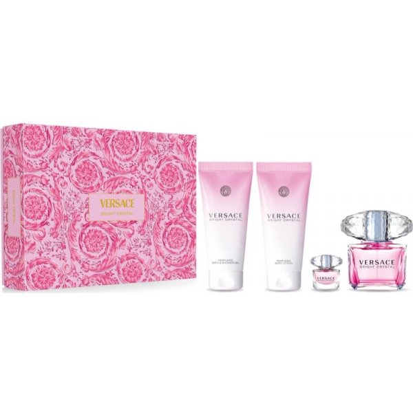 Kozmetická sada Versace Bright Crystal toaletná voda 90 ml + parfumované telové mlieko 100 ml + toaletná voda 5 ml