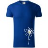 Kopretina - dole na výšku - Tričko z organickej bavlny - XL ( Kráľovská modrá )