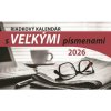 Stolový kalendár riadkový 23 x 14 cm s VEĽKÝMI písmenami 2026