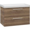 URBAN81DHB Skrinka s umývadlom 81 cm, dub halifax/matná biela
