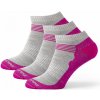 Zulu ponožky Merino Summer W 3-pack sivá/ružová