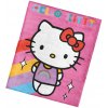 Carbotex Detská deka Hello Kitty Rainbow 130x160 cm