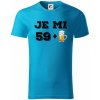 Je mi 60 pivo - Tričko z organickej bavlny - 3XL ( Svetlý tyrkys )