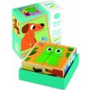 DJECO Drevené puzzle kocky Haf a kamaráti