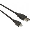 PremiumCord KU2M05A USB 2.0 prepojovací AB mini, 0,5m, černý