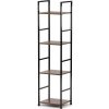 Autronic REGÁL - 4-policový, v dekore starého dreva - šírka 29 cm, MDF + kov