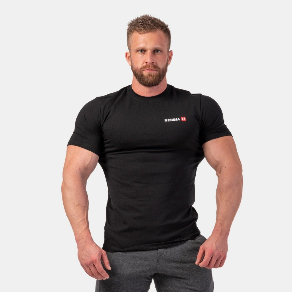 Nebbia pánske tričko Minimalist Logo čierne