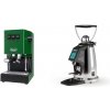 Gaggia New Classic E24 BC, green + Rocket Espresso SPLUGA, chrome