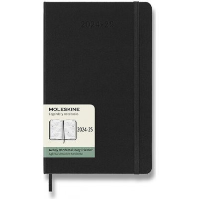 Moleskine A5 týždenný 2024-25 čierny