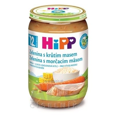 HiPP BIO Zelenina s morčacím mäsom príkrm - kompletný pokrm 220 g
