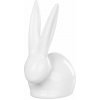 Dekorácia MagicHome, Zajačik s dlhými ušami, biely, porcelán, veľkonočný, 10,1x6,5x13,1 cm