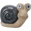 Solárna záhradná dekorácia Slimák, porcelán, 11 x 6,6 x 13,5 cm