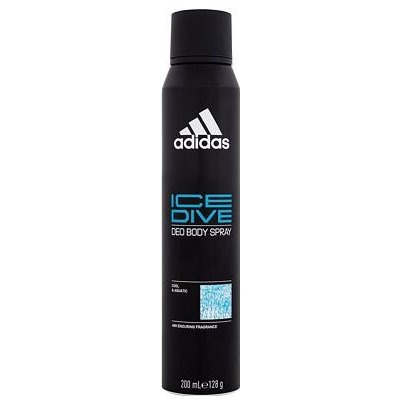 Adidas Ice Dive Deo Body Spray 48H deospray bez obsahu hliníku 200 ml pro muže