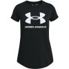 Dievčenské tričko Under Armour, LIVE SPORTSTYLE GRAPHIC SS čierna,biela ymd
