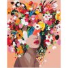 Maľovanie podľa čísel PORTRAIT IN FLOWERS, na ráme, 40x50cm, 801022904
