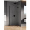 New Trendy New Renoma Black sprchovací kút 100x80 cm štvorcová čierna matné/priehľadné sklo D-0206A/D-0110B-WP