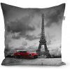 Sablio Vankúš Eiffelová veža a červené auto - 60x60 cm