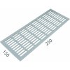 MPkovania SRL - ALFA vetracia mriežka 150 x 250 mm, 250 mm, 150 mm, STM - strieborná matná (C0)