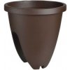 PLASTKON Květináč na zábradlí Balconia OVI 26 cm - hnedý