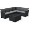 KETER EMMA CORNER 6 SEATER Set záhradný s úložným stolom, grafit/sivá 17210758