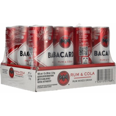 Bacardi Carta Blanca & Cola 5 % 0,25 l (plech)
