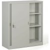 Kovová skriňa s posuvnými dverami, 2 police, 1000 x 1200 x 450 mm, svetlo sivá
