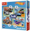 mamido Puzzle Hot Wheels 4v1 Vozidlá Trefl 34627