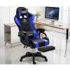 R8 Gamer Likeregal 920 modrá (Masážne herné kreslo s opierkou na nohy modrá)