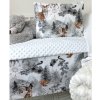 INTERMEDIC SK Set do kočíka Fairytale Forest Grey / Minky biela – obojstranný 40x30 + 75x100 cm