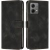 Peňaženkové kožené puzdro Dream na Motorola Edge 40 Neo - Čierna