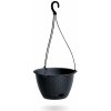 Nohel Garden kvetináč závěsný RATOLLA ROUND W plastový antracitový 22x14cm