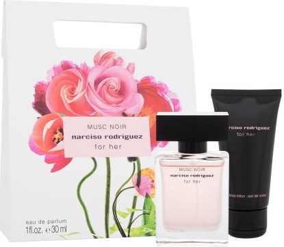 Narciso Rodriguez For Her Musc Noir darčekový set parfumovaná voda 30 ml + telové mlieko 50 ml