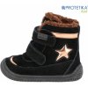 Protetika - zimné barefootové topánky LINET black - zateplené kožušinkou-v ext. sklade