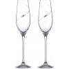 Diamante poháre na šampanské Silhouette City s kamienkami Swarovski 210 ml 2KS