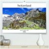 Switzerland and its majestic Alps High Quality Premium Wall DIN A2 landscape,CALVENDO 12 Month Wall 2026