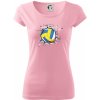 Volejbal lopta v triku - Dámske tričko Pure - 2XL ( Ružová )