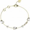 Guess Pozlátený náramok so zirkónmi Wonderlights JUBB04410JWYG 21 cm