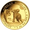 Bayerische Hauptmünzamt zlatá minca minca African Wildlife Elephant 2024 1 Oz