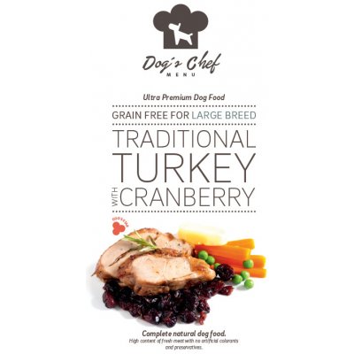 DOG’S CHEF Traditional Turkey with Cranberry for LARGE BREED 15kg