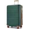Cestovný kufor na kolieskach Kono Horizontal Design - 96 L - zeleno-hnedý
