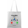 Volejbal volá - Taška bavlnená - 42 x 38 cm ( Biela )