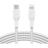 BELKIN kabel oplétaný USB-C - Lightning, 2m, bílý CAA004bt2MWH