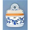 Cibulák – Soľnička závesná s viečkom 0.7 l – originálny cibuľový porcelán 1. akosť