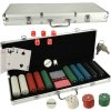 Poker súprava na hru v kufríku 500 žetónov 2 balíčky kariet
