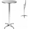 tectake 401489 hliníkový bistro stôl ø60cm skladací výškovo nastaviteľný - 5,8 cm